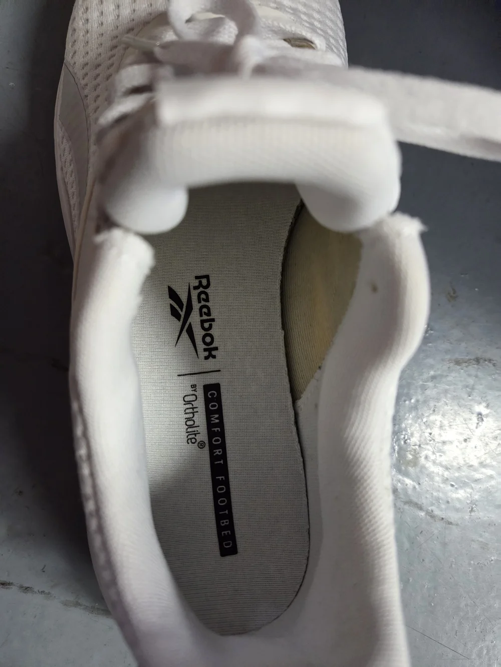 Reebok White Mesh Running Sneakers
